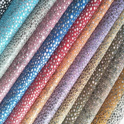 13 color available dot design soft thickening pu leather fabric for clothes bag diy