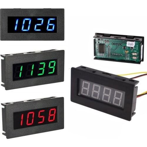 High Precision Digital Frequency Tachometer 0.56" 4 LED DC 8-15V Car Motor Speed Meter RPM velocity Tester 5-9999R/M tacometro