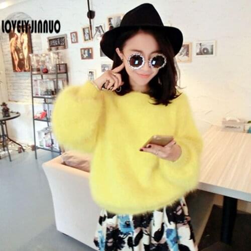 Winter new plush velvet mink mink cashmere sweater wholesale BianFuShan Lantern Sleeve Free Shipping JN331