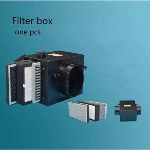 1pcs air purification box purifier parts filter box fan ventilation system defogging liver 100/150/200 interface black