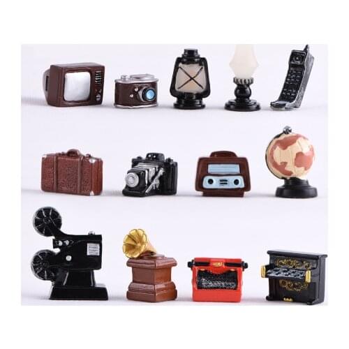 1PC Retro DIY Miniature Furniture Piano Camera TV Fairy Garden Ornaments Crafts Micro Landscaping Home Decoration Accessories