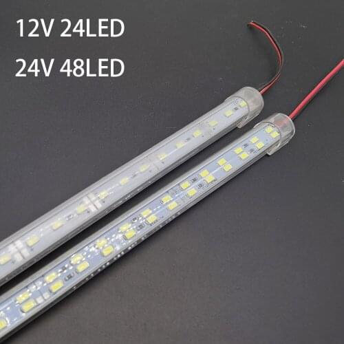 12V/24V 24/48 LED Light Strip 330X15MM Hard Rigid Tube Bar Lamp IP65 Waterproof 5730-led bead Lights Strips For DIY