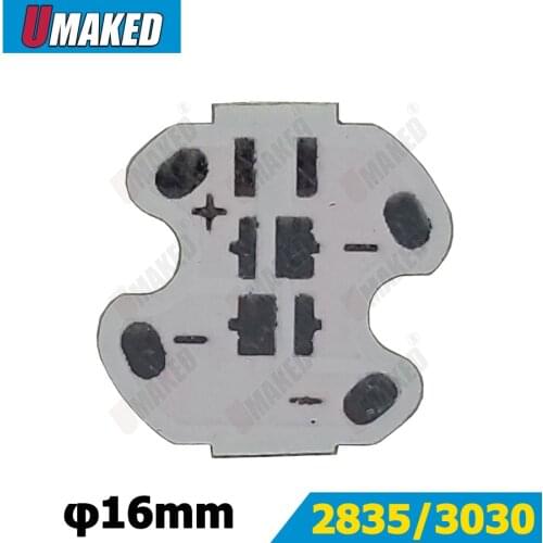 16mm LED PCB for 2pieces 2835/3030 chips, aluminum plate base, heat sink, DIY led light