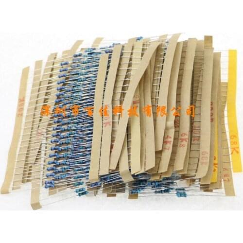 2000pcs 100 kinds specifications × 20Pcs 1ohm ~ 1M 1/4W Metal Film Resistor Kits