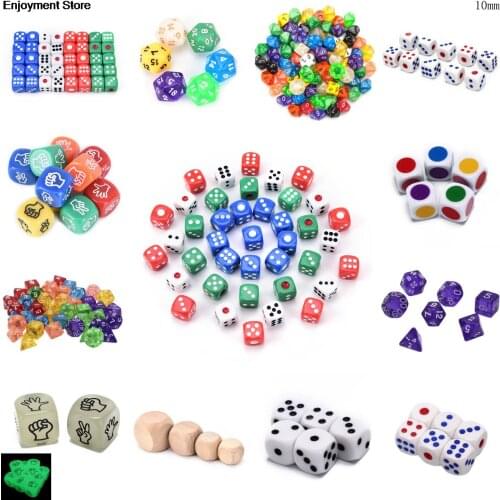 1/2/4/5/6/7/10Pcs Digital Dice Game Polyhedral Multi Sided Acrylic Dice Colorful Accessories for Board Game