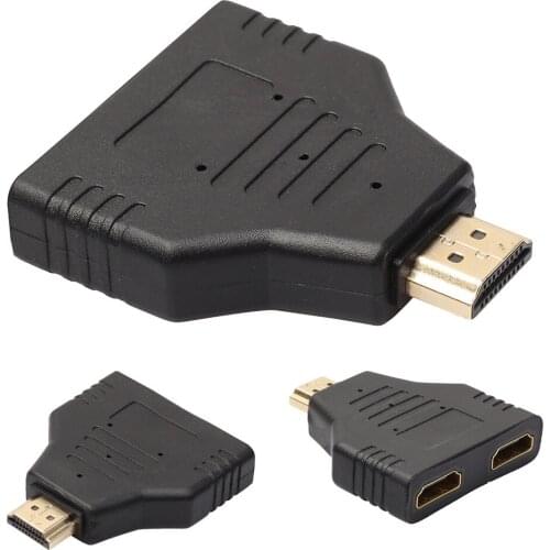 1to2 Way Splitter Adapter For HD TV Hot DH for Xbox Blueray DVD players PS3 HDMI-compatible Male To Dual HDMI-compatible Female