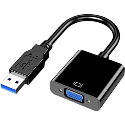 USB To VGA Adapter 1080P Converter External Video Card Multi-display for Laptop PC Monitor Projector Win 7/8/10