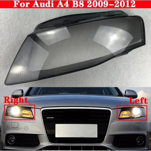 Car Front Headlight Cover Headlamp Lampshade Lampcover For Audi A4 B8 2009-2012 Head Lamp light Covers glass Lens Shell Caps