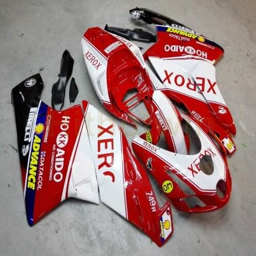 Bolts+Custom red white Motorcycle article for 749 999 2003 2004 ABS fairing M2