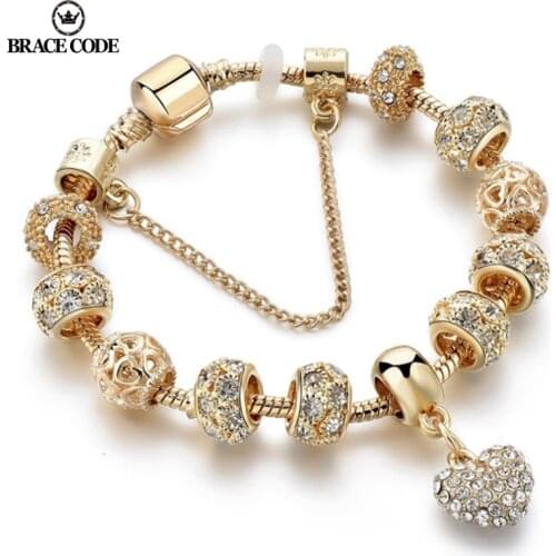 BRACE CODE Golden Love Charm Charm Lady Bracelet Fashion DIY Snake Bone Chain Brand Bracelet Gift Direct Delivery