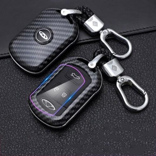 Car Key Case Cover Key Bag for Chery Tiggo 8 2018 2019 2020 2021 Pro Key Shell Protector Chain Accessories Auto Mouldings