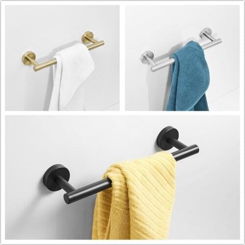 Bathroom Towel Holder Ring Wall Mounted Towel Rack Stainless Steel Kitchen Bathroom Accessories Gold/Brushed/Matte Black