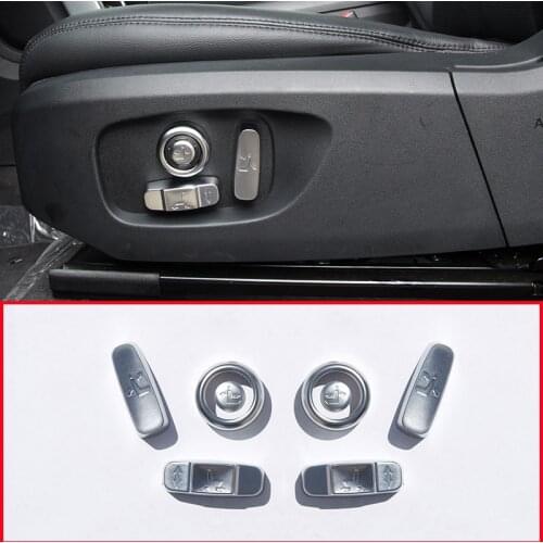 For Land Rover Discovery Sport L550 2015-2020 Car-Styling ABS Silver Black Seat Button Cover Trim Interior accessories 8pcs