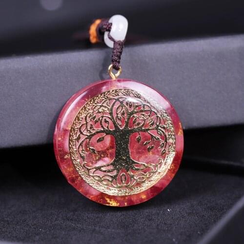 Tree Of Life Orgonite Necklace Energy Crystal Healing Reiki Chakra Yoga Meditation Jewelry Gift