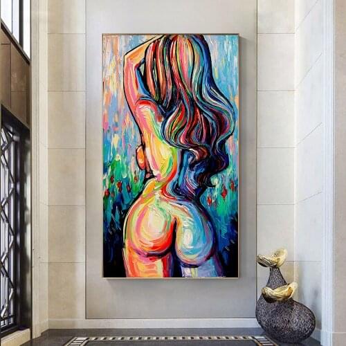 Art Painting Sexy Nude Woman Posters and Prints Canvas Painting Wall Art Picture for Living Room Bedroom Home Wall Decoration