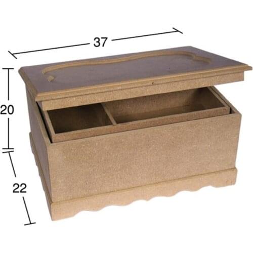 KU229 Resulting In Sewing Box, Unpainted Mdf Box