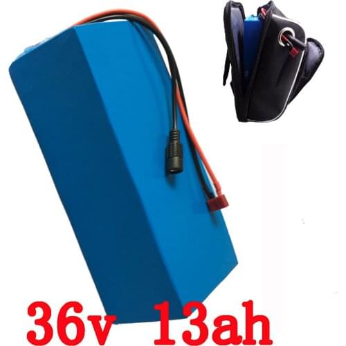 36V 13AH Lithium battery 36V 13ah electric bike battery 500W 36v 13ah Lithium ion battery with 15A BMS and 2A charger +free bag