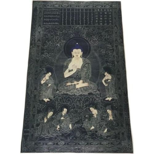 Nepal Thangka Buddha Painting Decorative Painting Hand-Painted Kraft Paper Feng Shui Old Thangka Temple