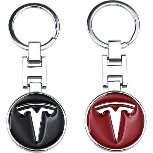 New Car keychains 3D Metal Emblem Pendant Car Logo key ring for Tesla Model 3 Model S Model X Model Y 2018 2019 2020