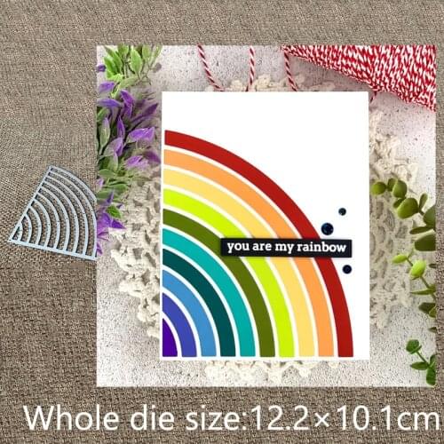 New Design Craft Metal stencil mold Cutting Dies rainbow strip decoration scrapbook die cuts Album Paper Card Craft Embossing