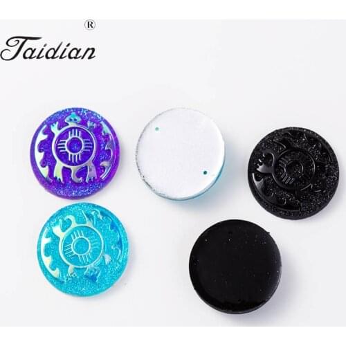 Taidian First Nation Bead work Flat Back Turtle Sew On Rhinestones with 2 holes Resin stone 25mm020pieces