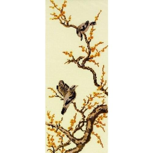 Popular Needlepoint Chinese Motifs Cross Stitch Embroidery Border Designs with 100% Cotton Floss & Free Shipping for Wall Decor