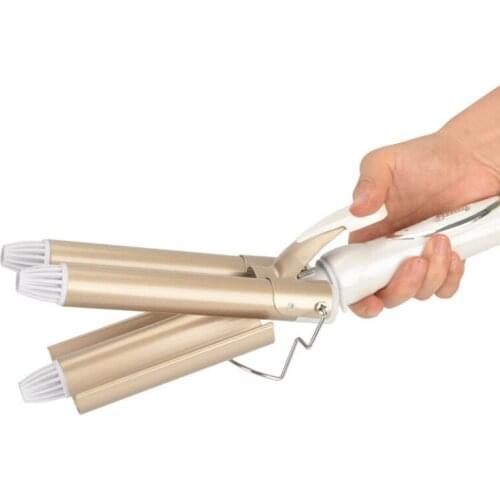 Professional Hair Curling High Quality 110-220 Iron Ceramic Triple Barrel Hair Curler Hair Waver Styling Tools Hair Styler