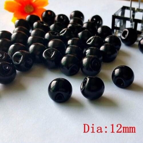 150pcs 12mm side hole Dress Buttons Round Shirt Imitation Resin Pearl Button For Craft Scrapbooking Products Sewing Accessories
