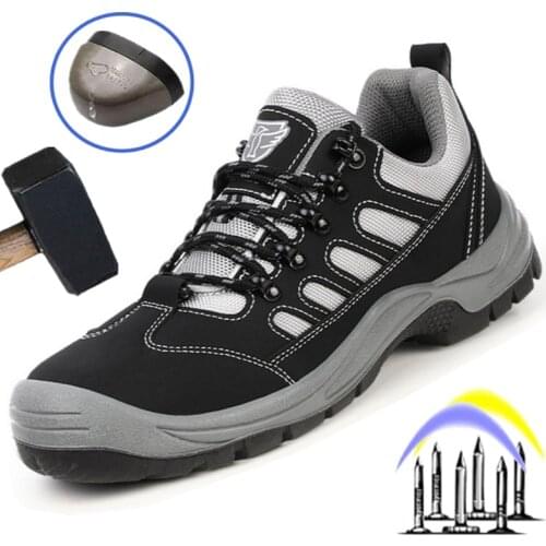 Work Shoes Men Women Safety Shoes Work Sneaker Indestructible Safety Boots Steel Toe Cap Construction Anti-smash Puncture Proof