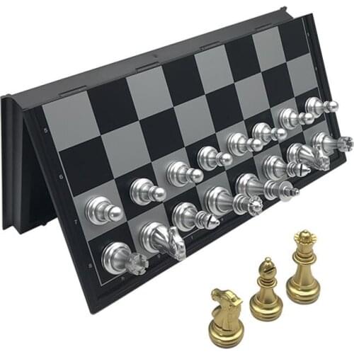 Chess set For High quality Chess Game Pieces Chess Magnetic Board Folding Plate Large Gold Silver Magnetic Reinforcement