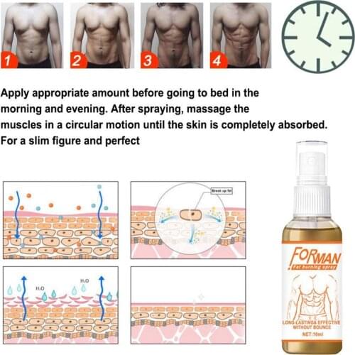 Abdominal Burn Fat Spray Slimming Cream Massage Fitness Muscle Weight Firming Essence Liquid Loss Z1A8
