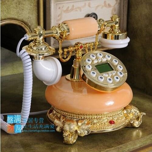 Telephone special offer of European fashion antique telephone three antique retro telephone landline phoneroom Art Statue