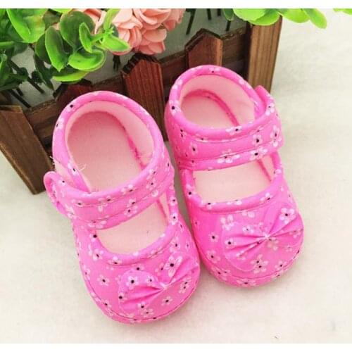 TELOTUNY baby shoes Newborn Kids Baby Girls Bowknot Printing Cloth Single Shoes Soft Sole Toddler Shoes Baby casual shoes 2020ap