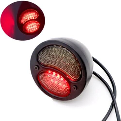 Universal Motorbike Vintage Tail Brake Stop 12V LED Light For Harley Honda Yamaha Suzuki Kawasaki Cruiser Chopper Cafe Racer Atv