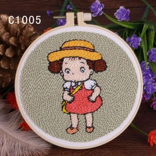 Embroider chop embroider dun embroider diy material package leisure manual cloth art kit make material household adorn article