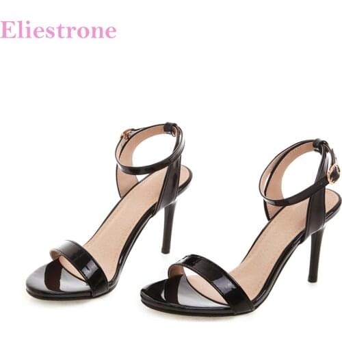 Brand New Fashion Black Pink Women Nude Sandals High Thin Heels Lady Bridal Shoes HG927 Plus Big Small Size 3 12 30 43 50