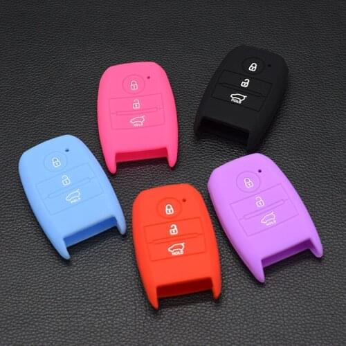 10 units silicone rubber key fob skin cover case protect for kia rio sportage 2014 ceed sorento cerato K2 K3 K4 K5 smart remote