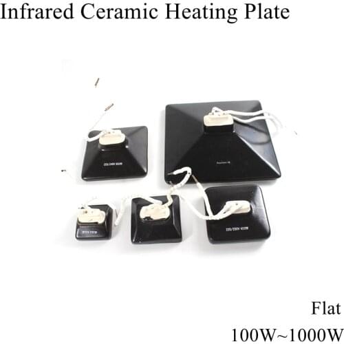 100W ~ 1000W IR Infrared Top Industrial Ceramic Heating Plate Flat Upper Air Heater Board Pad For BGA Rework Station Pet Lamp