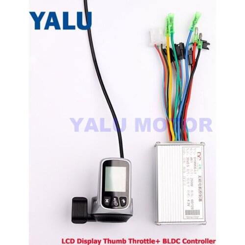 24V/36/V48V 250W/350W WUXING LCD Display Thumb Throttle With Brushless DC Controller 2 in 1 Kit for DIY Electric Bicycle Scooter