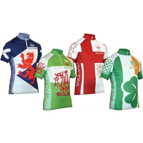 2021 National Scotland, Ireland Team Cycling jersey Short Sleeve cycling clothing road Racing bicycle wear Breathable