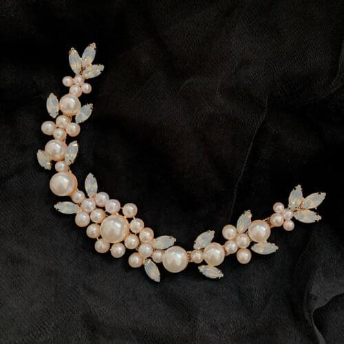 Pear White Rhinestone applique Long size Sew on Rhinestone Chain Shine For DIY Hair Jewelry Accessories Decoration Bags Shoes