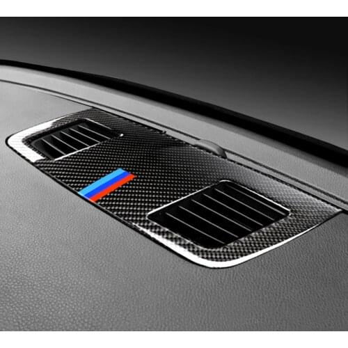 Carbon Fiber Dashboard Air Outlet Vent Frame Cover For BMW 3 Series E90 E91 Decoration Air Vent Outlet Covers For Car Accessorie