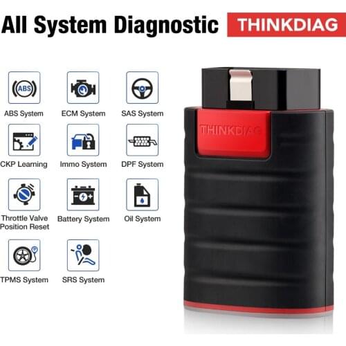 Professional Thinkdiag full system OBDII Scanner Diagnostic Tool think diag OBD2 Code Reader 15 reset services