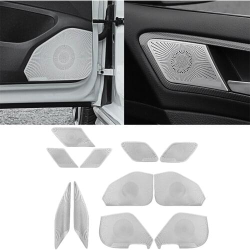 For Volkwagen Golf 7 MK7 2013- 2019 2020 Car-styling stainless steel Car Door Audio Speaker Decorative Cover Trim 3D sticker