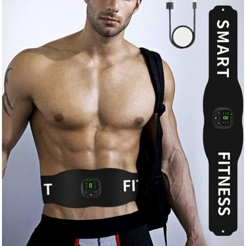 Electronic Abdominal Muscle Stimulator Smart Fitness Ab Belt Abs Stimulator Toning Belt Body Slimming Belt Weight Loss Men Women