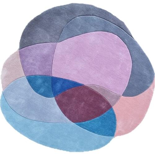 INS trends abnormity shaped area rug in acrylic fibers , New year Decoration woven living room carpet