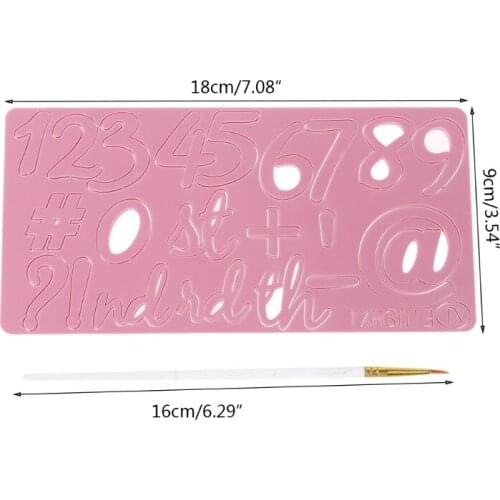 R2JC Cake Tool Acrylic Alphabet Number Embossed Cutter Mold Cookie Cutter Stamp Set