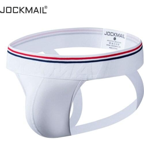 JOCKMAIL Jockstrap Men Underwear Briefs Sexy Mens String Bikini Briefs Cuecas Calzoncillos Hombre Slip Cotton Gay Mens Panties