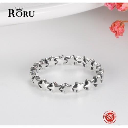 Hot Selling 100% 925 Sterling Silver Ring Star Ring Fashion Rings for Women Luxury Fine Jewelry Finger Rings Gift