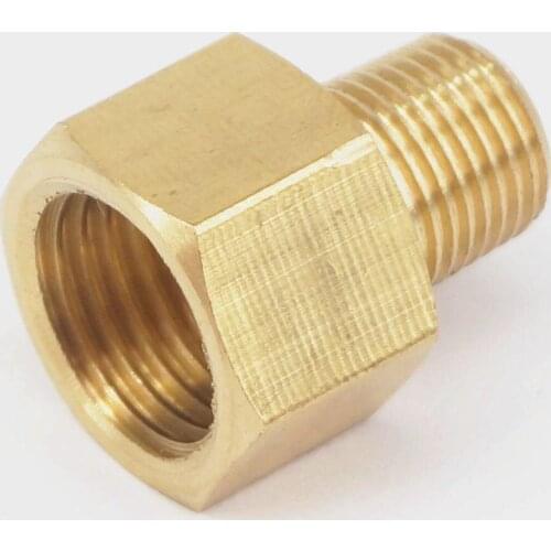 1/8" NPT Male x 1/4" BSPP Female Brass Pipe Fitting Connector Adapter For Pressure Gauge Air Gas Fuel Water